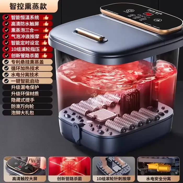Baignoire chauffante pour les pieds à température constante, fonction massage, haute et profonde, ba