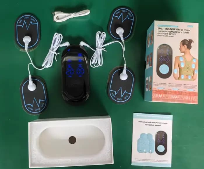 Appareil de massage électrique par impulsions, stimulateur musculaire du dos et du cou, dispositif d