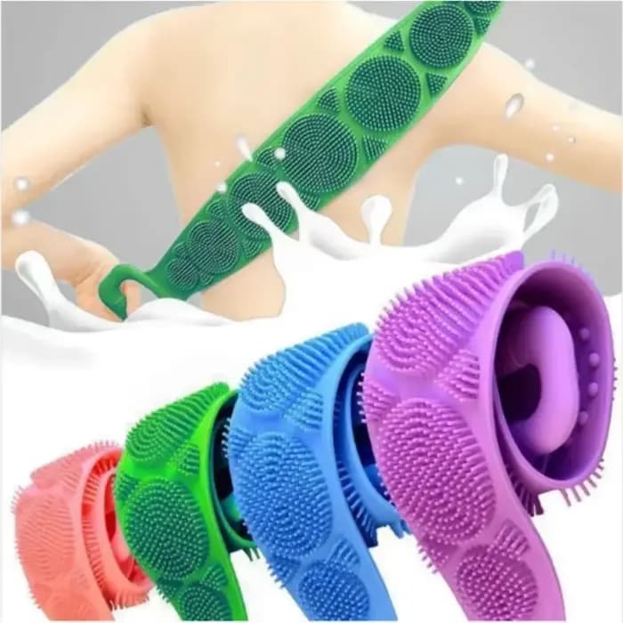 1 éponge de massage exfoliante en silicone pour le dos, brosse de douche pour le corps, éponge de ba