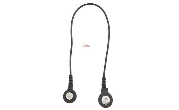 Électrode de remplacement TENS, fils de plomb avec bouton pression, boucle femelle à mâle pour unité