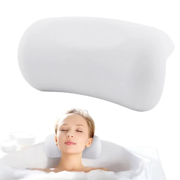 Oreiller de bain spa antidérapant imperméable pour jacuzzi – Coussin de tête et de dos rembourré en 
