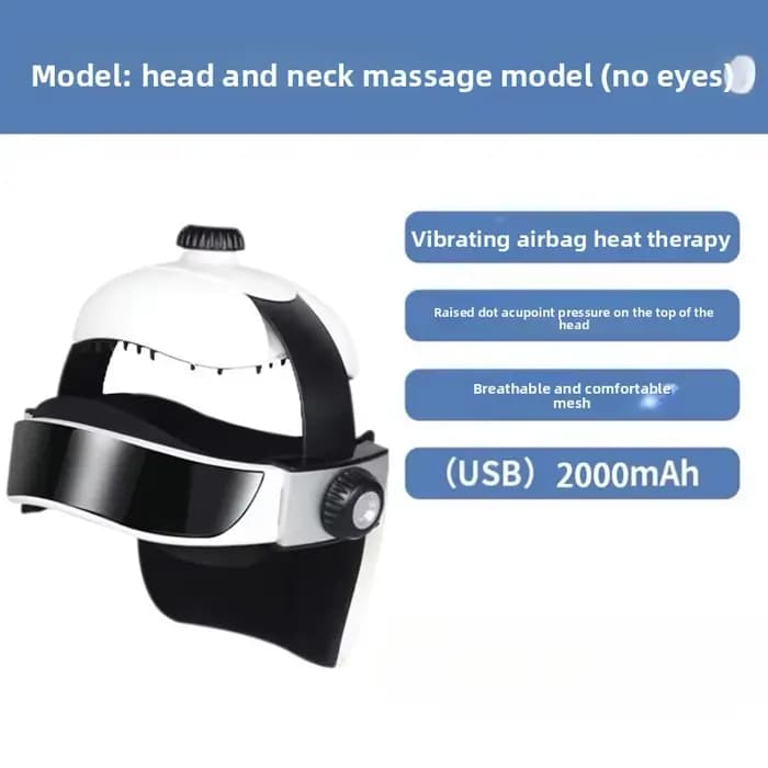Masseur de tête électrique, Instrument de physiothérapie, casque de Massage, compresse chaude pour s
