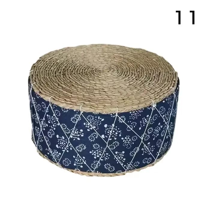 Coussin de méditation japonais pour enfants, futon épais, tatami, coussin rond en rotin, coussin de 