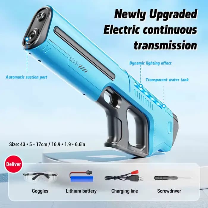 Pistolet de stockage d'eau entièrement automatique pour enfants, jouet électrique absorbant l'eau de