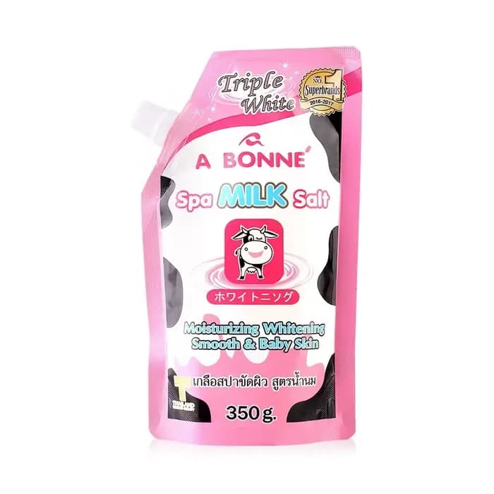 A Bonne Spa Sel de bain au lait 350g, exfoliant et nettoyant doux, formule de lait hydratant, Thaïla