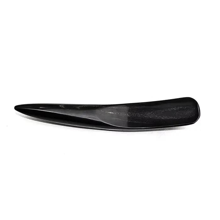 Planche de massage Gua Sha en corne de buffle noire, grande barre de grattage naturelle pour la rela