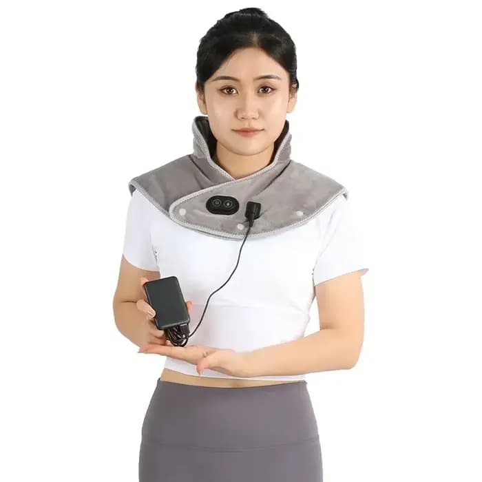 Coussin chauffant électrique pour les épaules et le cou, enveloppe cervicale, masseur à compresse th