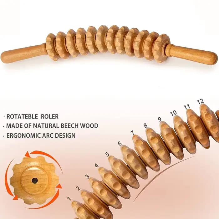 Rouleau en bois pour la Cellulite du ventre, outils de Massage thérapeutique en bois pour la mise en