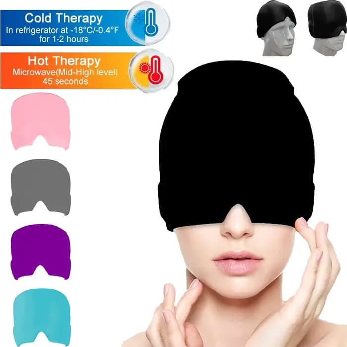 Gel de thérapie chaude et froide, soulagement des maux de tête et de la Migraine, capuchon pour chim
