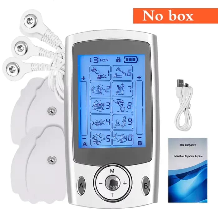 Masseur TENS, stimulateur musculaire EMS, 10 modes, 20 niveaux d'intensité, machine de massage par a
