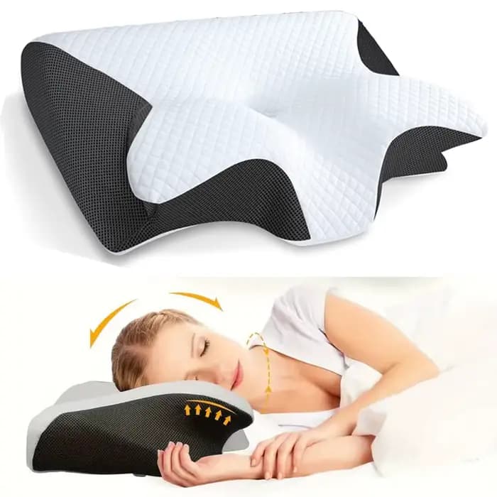 Oreiller cervical à mémoire de forme papillon, oreiller de sommeil confortable en mousse à mémoire d