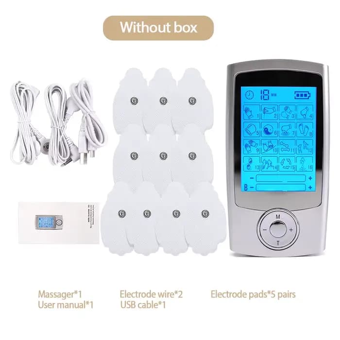 Stimulateur Musculaire EMS TENS 16 Modes 2 Canaux de Sortie, Appareil de Massage Corporel Électrique