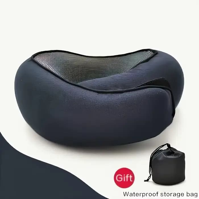 1 oreiller de voyage ergonomique en forme de U – Support de cou doux et durable pour les avions, les
