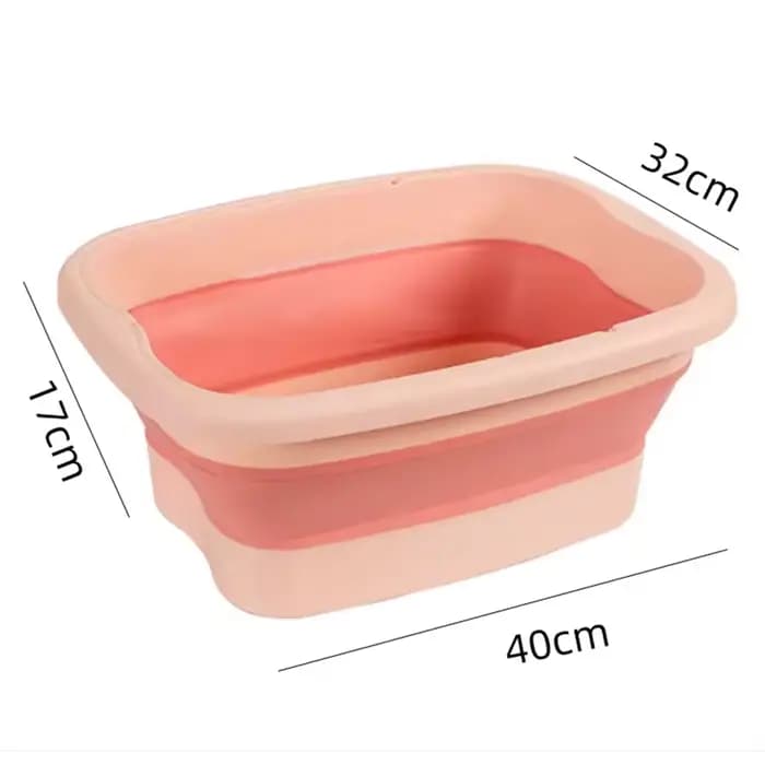 Baignoire de pieds pliable – Portable, bassin couvert avec conception ergonomique, épaississement du