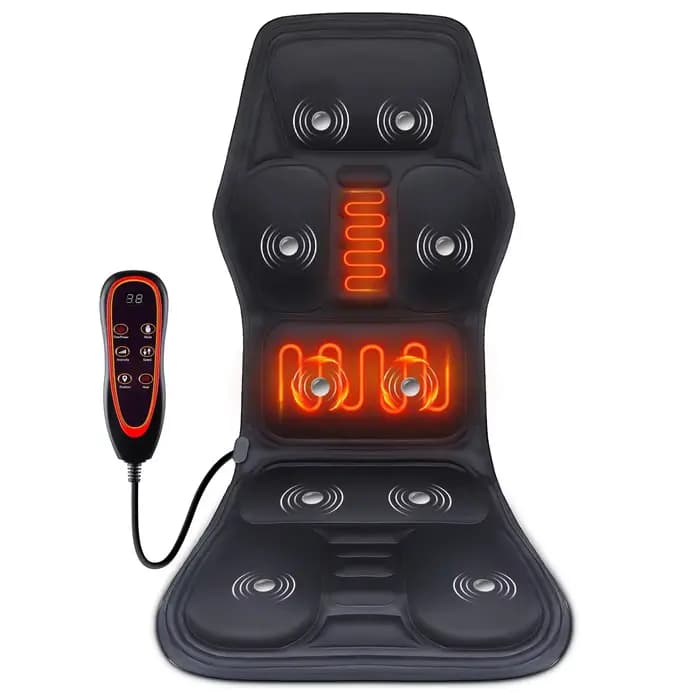 Masseur de dos électrique infrarouge, chaise de Massage complète du corps, coussin chauffant, vibrat