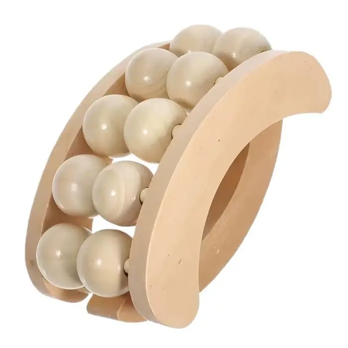 Balle de massage relaxante portative, masseur corporel complet en bois, masseur des tissus profonds,