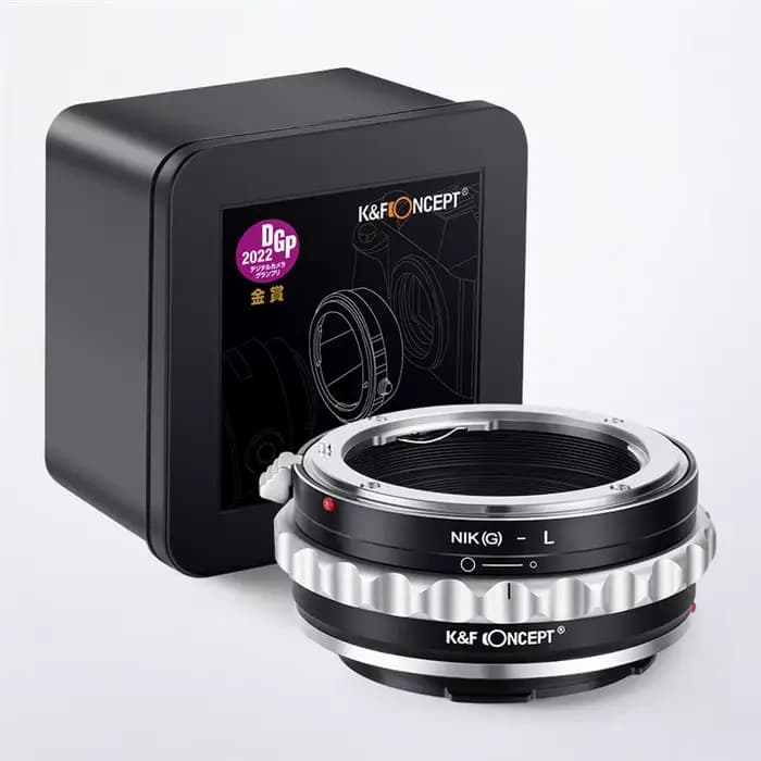 Adaptateur d'objectif K&F CONCEPT Nik(G) vers appareil photo L pour objectifs Nikon G F AI vers boît
