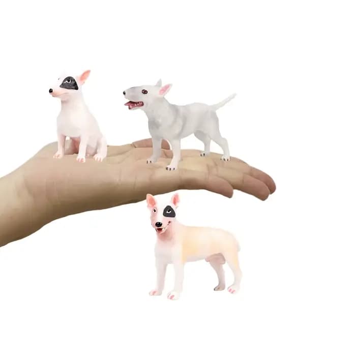 Border collie Labrador caniche Chihuahua chien Figurines d'animaux figurine modèles de jouets décor à la maison enfants cadeaux animaux de ferme en plastique