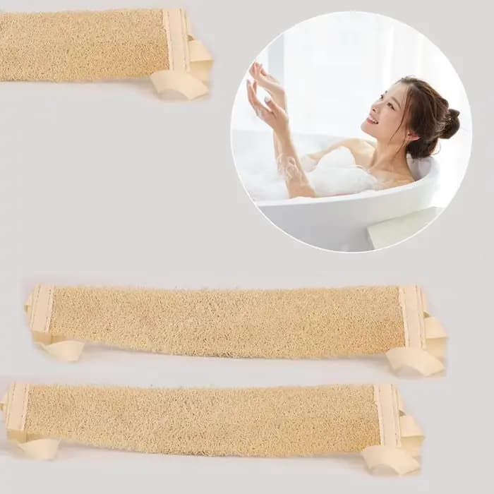 Loofah naturel peau gommage serviette douche Spa Massage brosse de bain épurateur éponge sangle arrière
