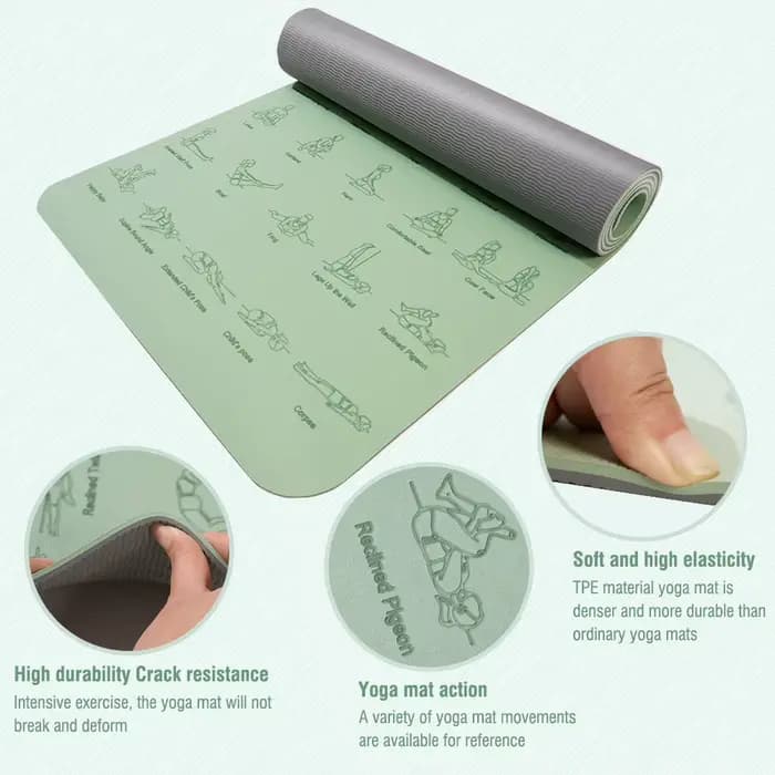 Tapis de Yoga TPE 183 cm * 57 cm