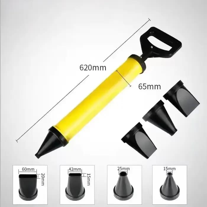Pistolet de calfeutrage professionnel avec 4 buses, outils manuels, pistolet de jointoiement, pompe à chaux et ciment, pulvérisateur de mortier, outils de remplissage de coulis
