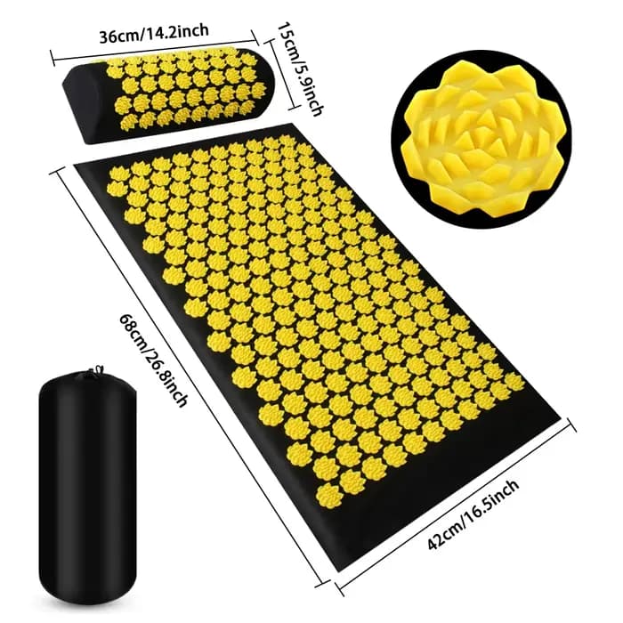 Pranamat Eco Lotus Spike Mat Acupuncture Massage Coussin Kuznetsov's Applicateur pour Cou Pied Dos Yoga Acupression