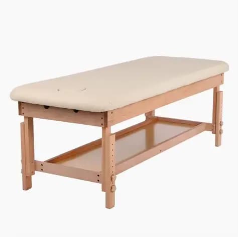 Lit de massage fixe de luxe beige pour SPA