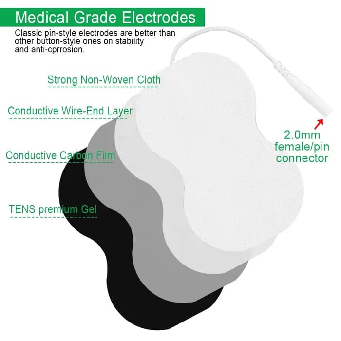 10/20 pièces Patchs d'électrostimulateur Musculaire Tens Masseur Corporel EMS Coussinets de Thérapie Basse Fréquence Électrodes de Physiothérapie