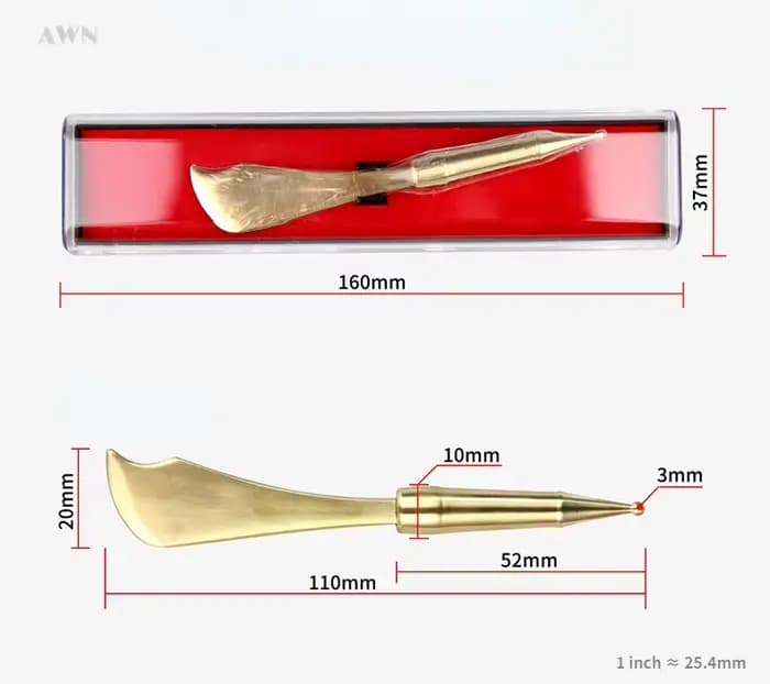 Baguette Gua Sha en cuivre pur