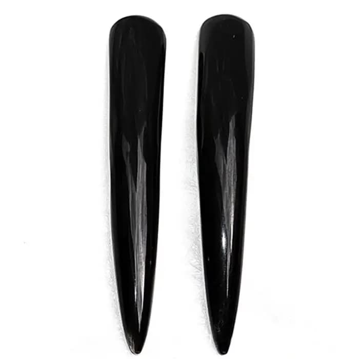 Planche Gua Sha en corne de buffle noire