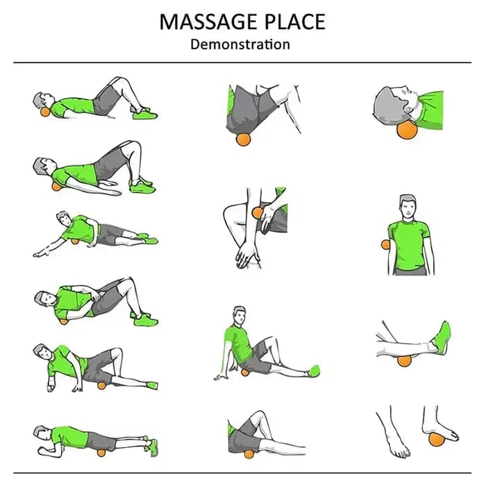 Boule de Massage Fascia en caoutchouc