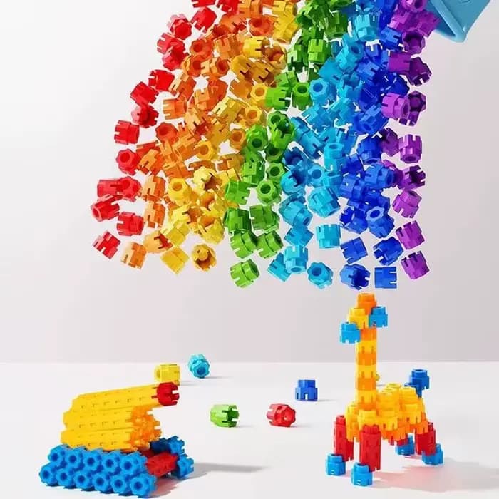 Blocs de construction hexagonaux, jouets éducatifs pour garçons et filles, puzzle créatif, jeux interactifs parent-enfant