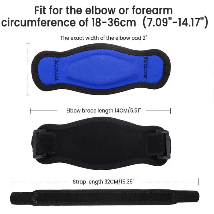 BraceTop-Attelle de coude de tennis pour tendinite, avant-bras, oto, support de coude de golf, brassard avec coussin de compression, hommes et femmes, 1PC