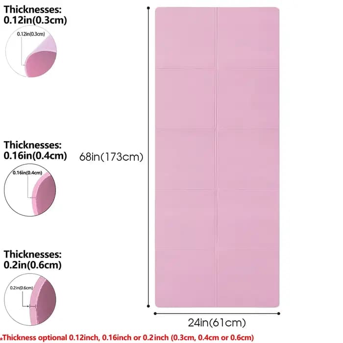 Tapis de Yoga pliable rose