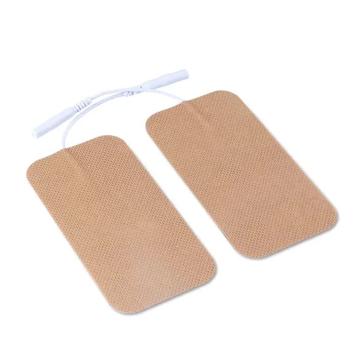 10 paires d'électrodes TENS 5*10cm avec trou de prise 2.0mm pour Machines TENS/EMS