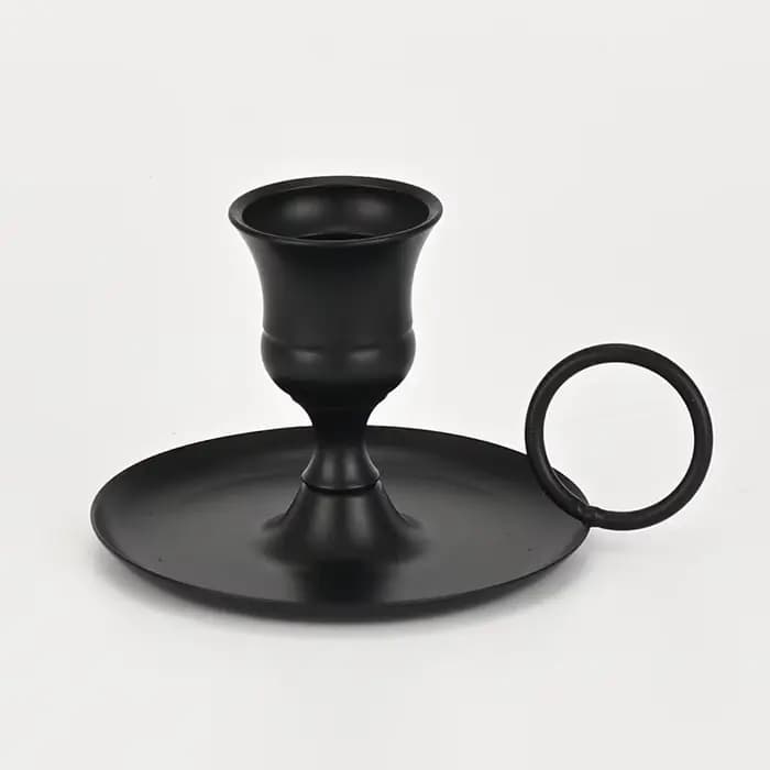 Élégant porte-bougie en métal pour bureau ; Ornement parfait pour les occasions festives et les mariages.