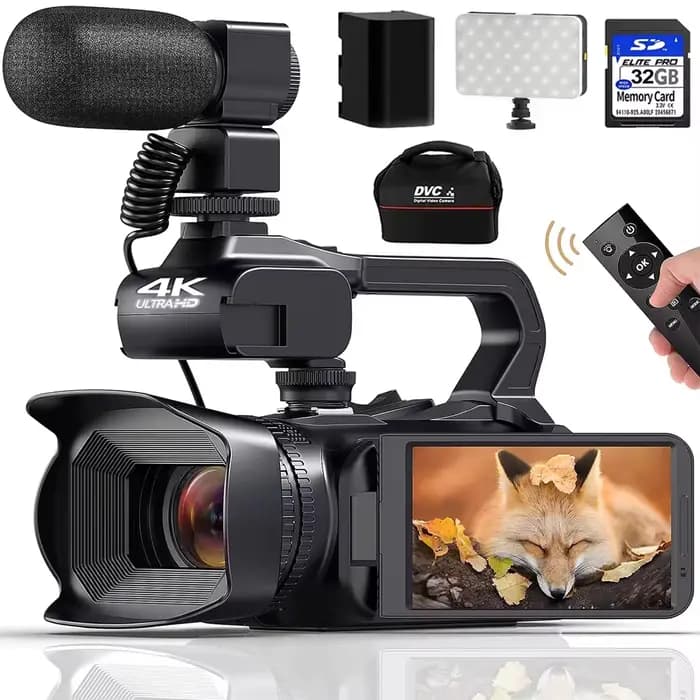 Caméras vidéo professionnelles 4K pour la photographie, 64mp, Ultra HD, Zoom numérique 18X, enregistreur Vlog en Streaming en direct YouTube