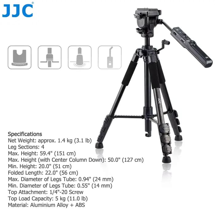 Trépied télécommandé pour caméscope Sony RX10V FDR-AX53 AX43 AX33 HDR-CX405 CX455 CX440 Handycam RX10M4 RX10M3 RX100M7 M6