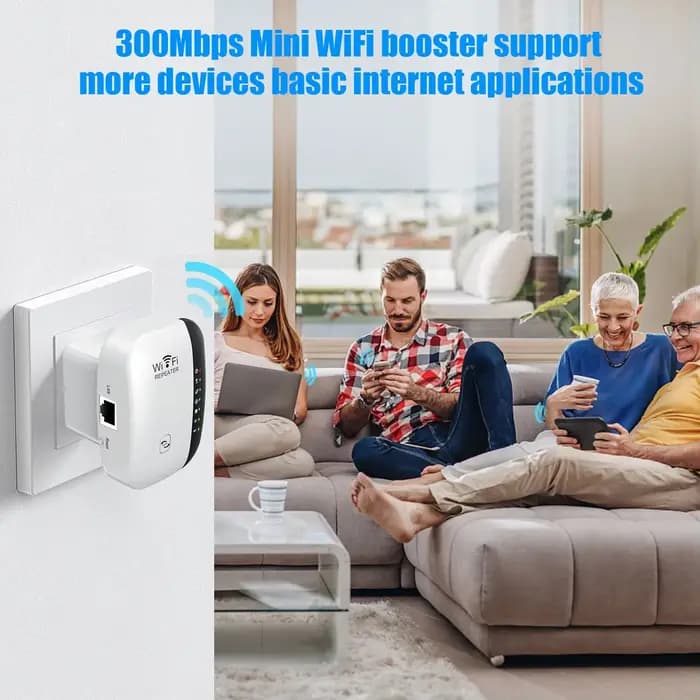 Répéteur WiFi sans fil pour PC, 300Mbps, extension WiFi, amplificateur, booster, routeur, stérilisation, 11N WPS, longue portée, 7 lumière d'état