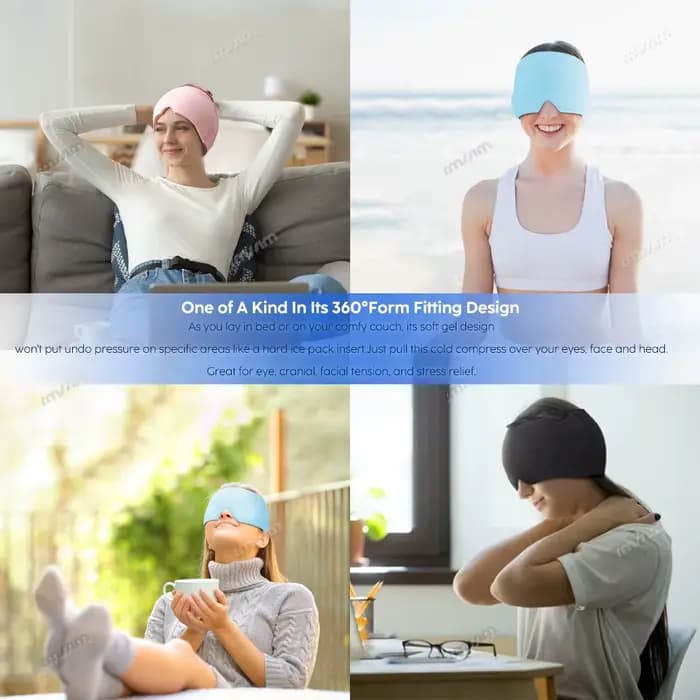 Tête masseur casquette Gel chaud froid maux