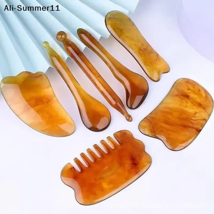 【RV】 7 outils de massage Guasha pour le visage et le corps