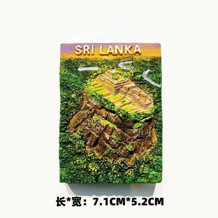 Aimant de réfrigérateur 3D en résine du Sri Lanka, souvenir touristique, autocollant de réfrigérateur avec les monuments, décoration pour la maison