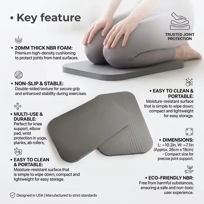 Coussin multi-usage pour genoux et coudes