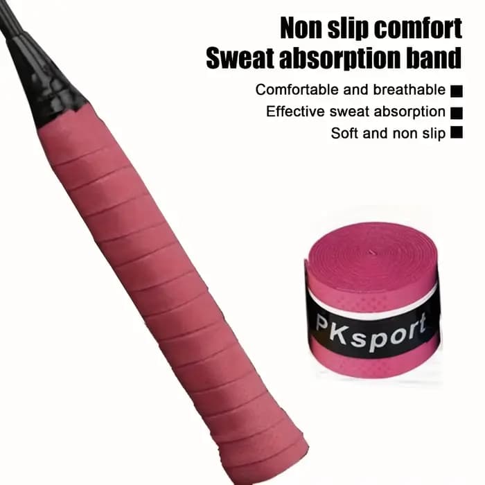 1 pièce Bande de grip sèche antidérapante et absorbante pour raquettes de tennis et de badminton, anti-vibration, bande de sport absorbante