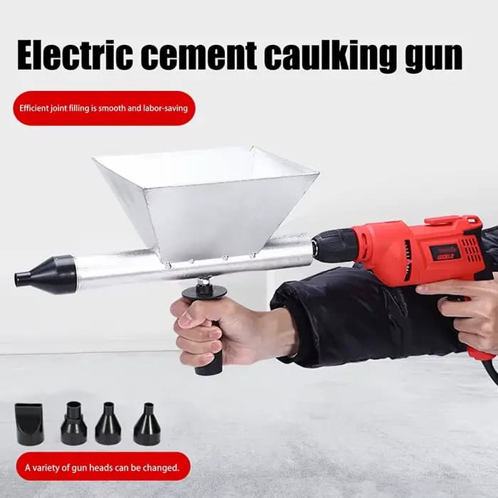 Pistolet de calfeutrage à mortier électrique automatique, outil de jointoiement portatif avec buse pour le remplissage du ciment et du coulis, bricolage et utilisation professionnelle