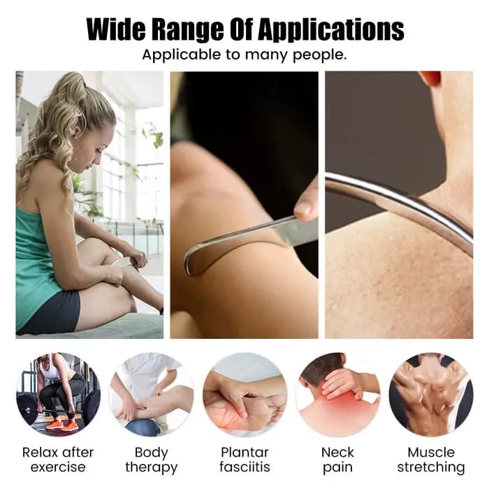 Outil de massage Gua Sha en acier inoxydable