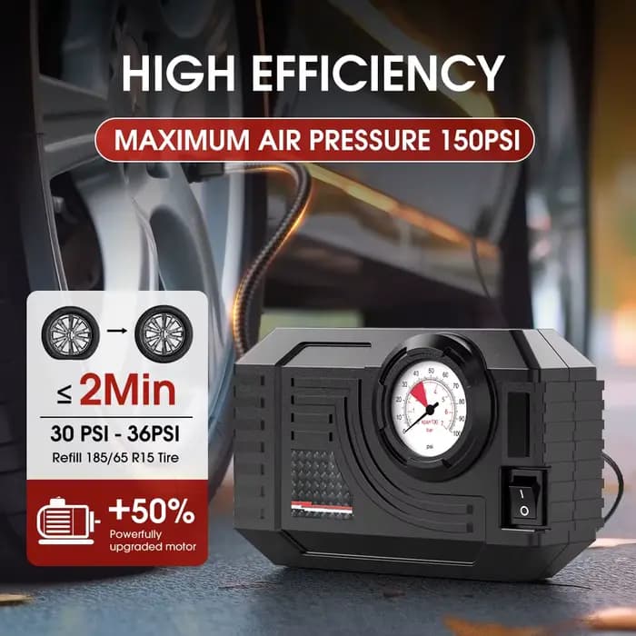 CARSUN Mini pompe à Air gonfleur de pneu voiture électrique Mini 20L/Min compresseur d'air Portable pour voiture motos vélo gonflable