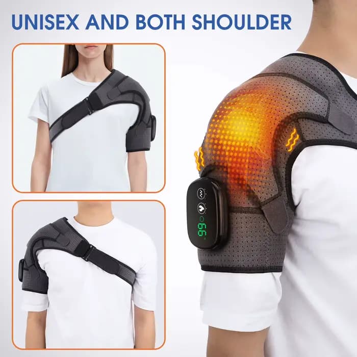 Appareil de Massage chauffant, thérapie infrarouge, Vibration, masseur électrique d'épaule, ceinture enveloppante pour le cou, le dos, le corps, soulagement de la douleur de l'arthrite