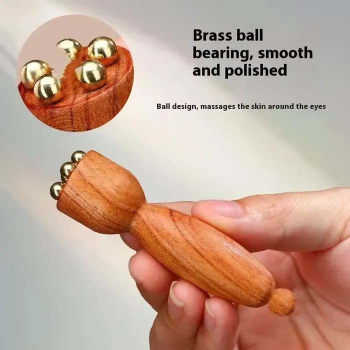 Bâton de massage pour les yeux en laiton Lotus