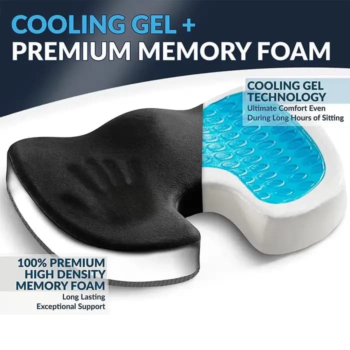 Coussin à mémoire orthopédique en Gel